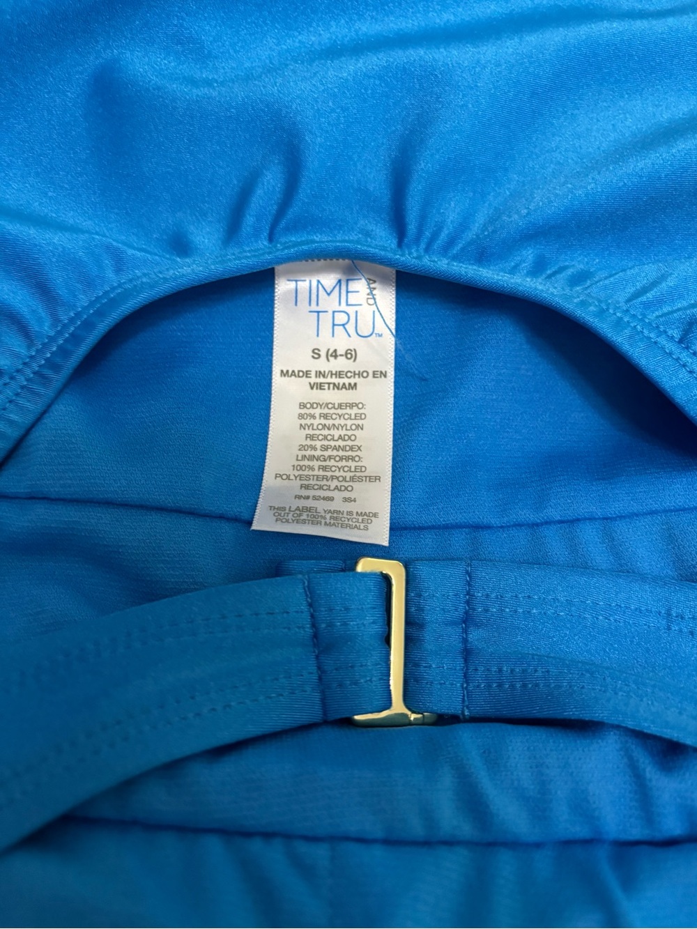 Time and Tru Royal Blue Strapless One-Piece Swimsuit Size S (4-6) - Picture 11 of 11